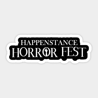 Happenstance Horror Fest White Logo Sticker